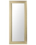 Miniatyrbild 1 av 6: Väggspegel Guld Syntetisk Ram 50 x 130 cm Rektangulär Vägg Hängande