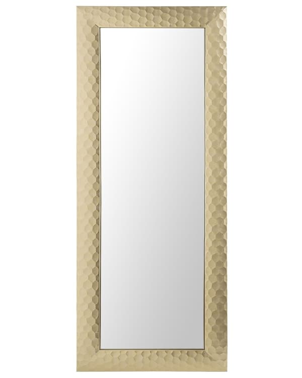 Väggspegel Guld Syntetisk Ram 50 x 130 cm Rektangulär Vägg Hängande