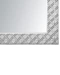 Miniatyrbillede 4 af 5: Vægspejl Sølv Stål og Glas 80 x 80 cm Dekorativt Vægthængt Spejl med Ramme Diamant Rhinsten Effekt Badeværelse Stue Entré Soveværelse Tilbehør