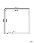 Miniatyrbillede 3 af 5: Vægspejl Grå Syntetisk Stel 50 x 50 cm Smart Firkantet Design Væg Ophæng til Dør Tynd Ramme Badeværelse Entré Dekoration Tilbehør