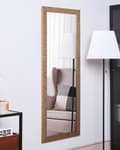 Miniatyrbillede 2 af 6: Vægspejl Messing Farve Blank og Glas Materiale 50 x 130 cm Rektangulær Paillet Mønster Effekt Moderne Vintage Retro Stil Soveværelse og Entré