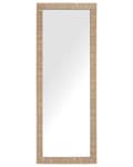 Miniatyrbillede 1 af 6: Vægspejl Messing Farve Blank og Glas Materiale 50 x 130 cm Rektangulær Paillet Mønster Effekt Moderne Vintage Retro Stil Soveværelse og Entré