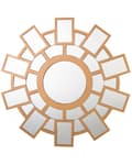 Miniatyrbild 1 av 6: Hängande Väggspegel Guld 80 cm Sol Solstråle Ram Vardagsrum