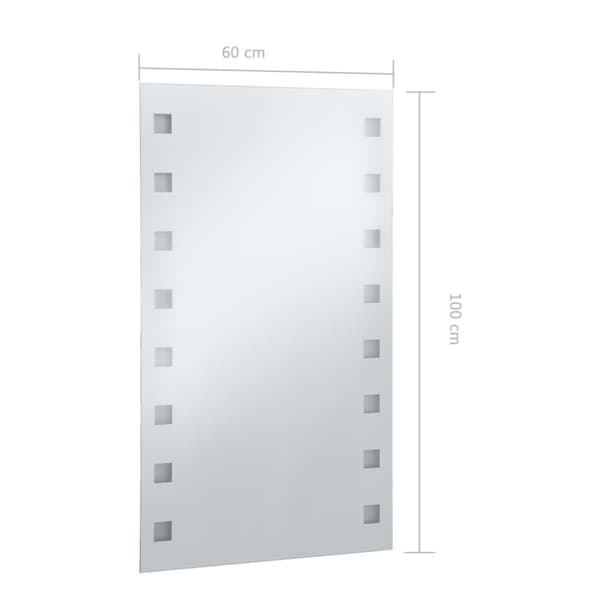 vidaXL LED-veggspeil til bad 60x100 cm