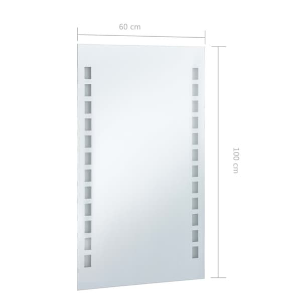 vidaXL LED-veggspeil til bad 60x100 cm