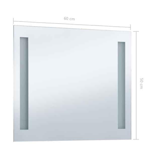 vidaXL LED-veggspeil til bad 60x50 cm