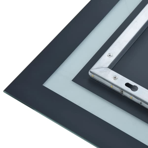 vidaXL Badrumsspegel LED med touch-sensor 50x60 cm