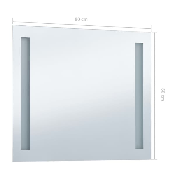 vidaXL LED-veggspeil til bad 80x60 cm