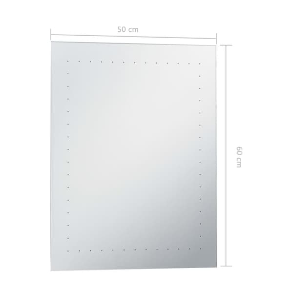 vidaXL LED-veggspeil til bad 50x60 cm