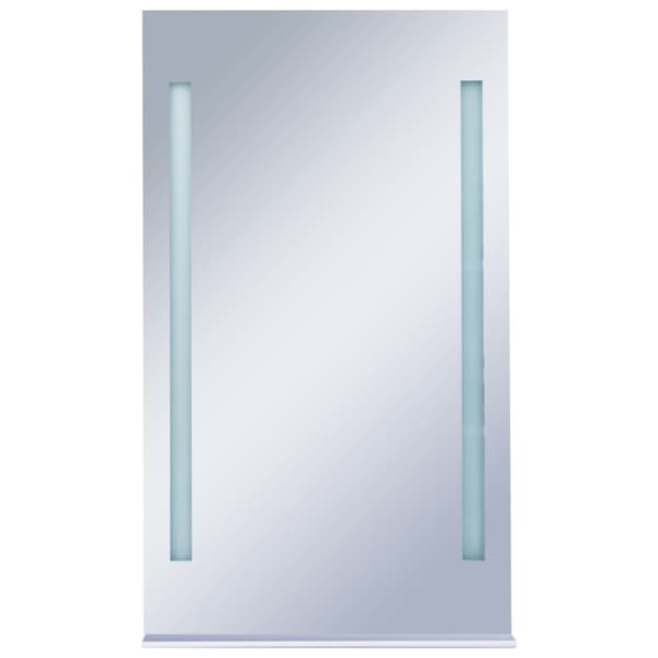 vidaXL Badrumsspegel LED med hylla 60x100 cm