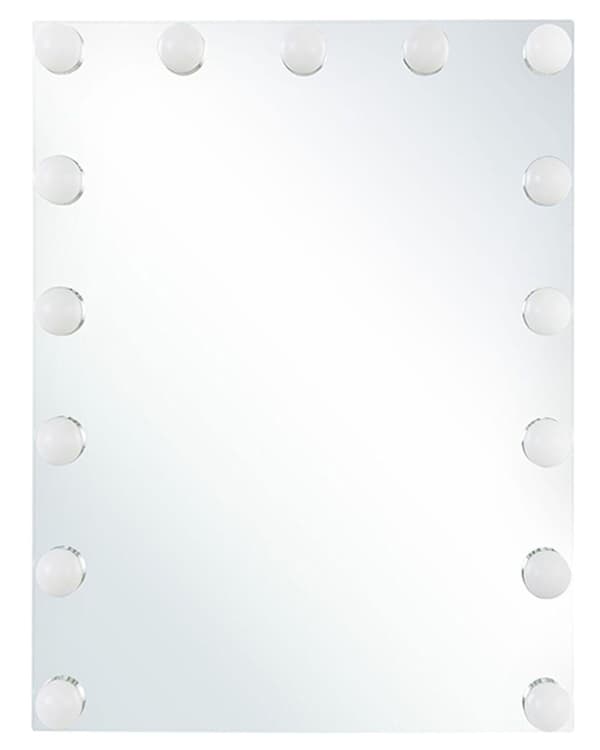 Seinäpeili hopea lasi rauta 40 x 50 cm LED-valot huurteenesto kosketuskytkin suorakulmainen moderni