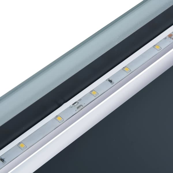 vidaXL Badrumsspegel LED med touch-sensor och tidsdisplay 100x60 cm