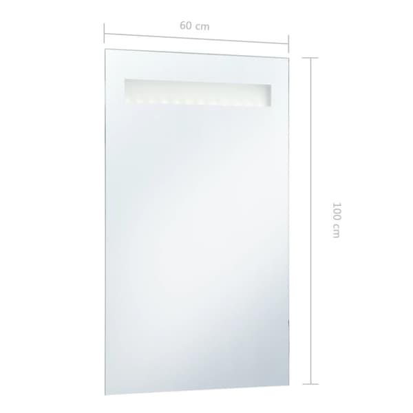 vidaXL LED-veggspeil til bad 60x100 cm
