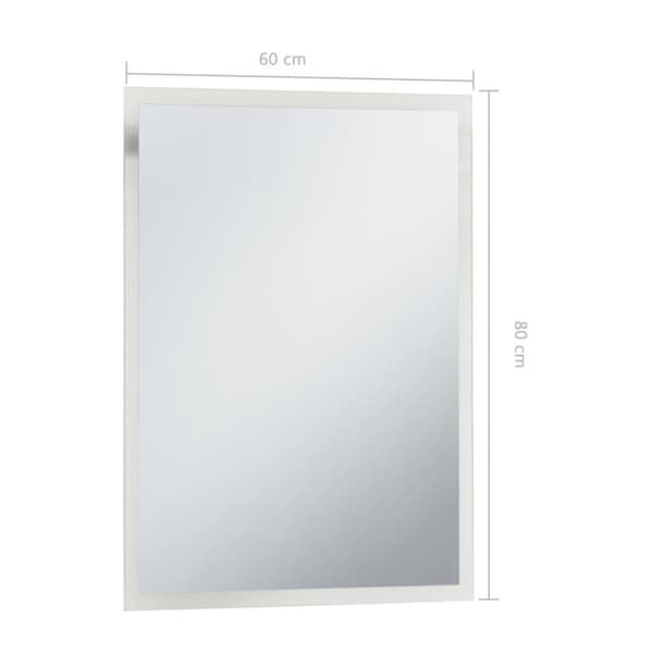vidaXL LED-vægspejl til badeværelset 60x80 cm