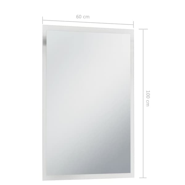 vidaXL LED-vægspejl til badeværelset 60x100 cm