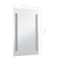 Miniatyrbillede 8 af 9: vidaXL LED-vægspejl til badeværelset 60x100 cm