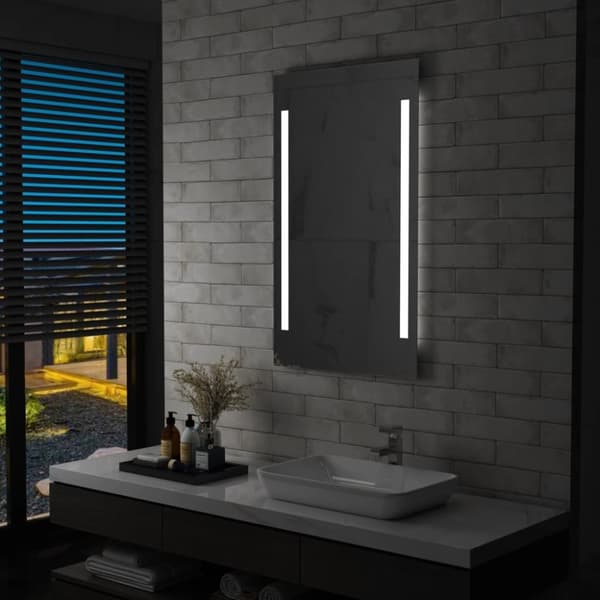 vidaXL LED-vægspejl til badeværelset 60x100 cm