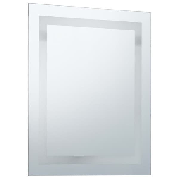 vidaXL LED-vægspejl til badeværelset 60x80 cm
