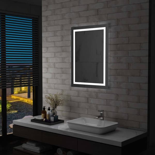 vidaXL LED-vægspejl til badeværelset 60x80 cm