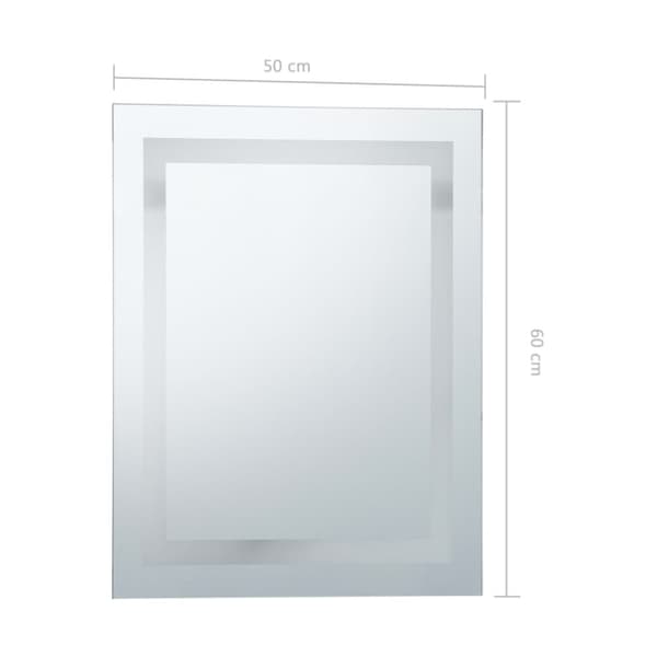 vidaXL Kylpyhuoneen LED-peili kosketussensorilla 50x60 cm