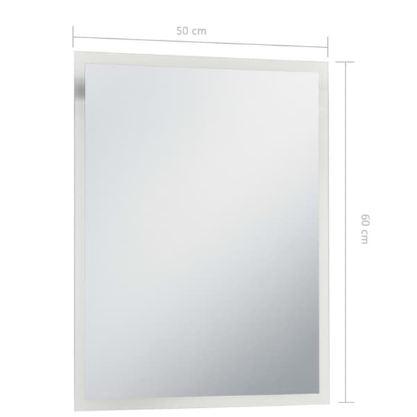 vidaXL Kylpyhuoneen LED-seinäpeili 50x60 cm