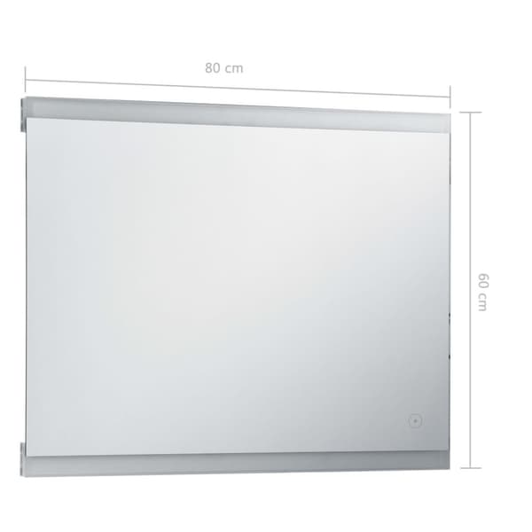vidaXL LED-spejl til badeværelset med berøringssensor 80x60 cm