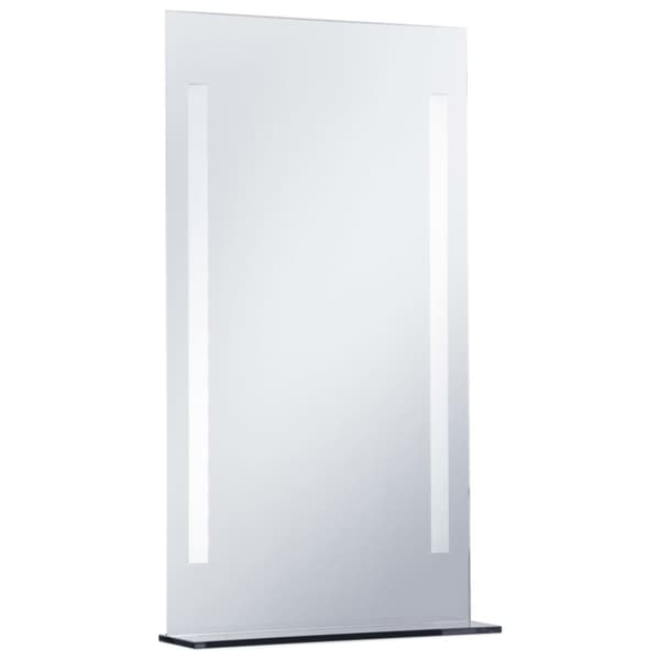 vidaXL Kylpyhuoneen LED-seinäpeili hyllyllä 60x100 cm