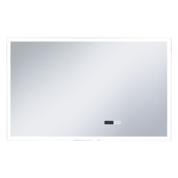 vidaXL Kylpyhuoneen LED-peili kosketussensorilla ja kellolla 100x60 cm