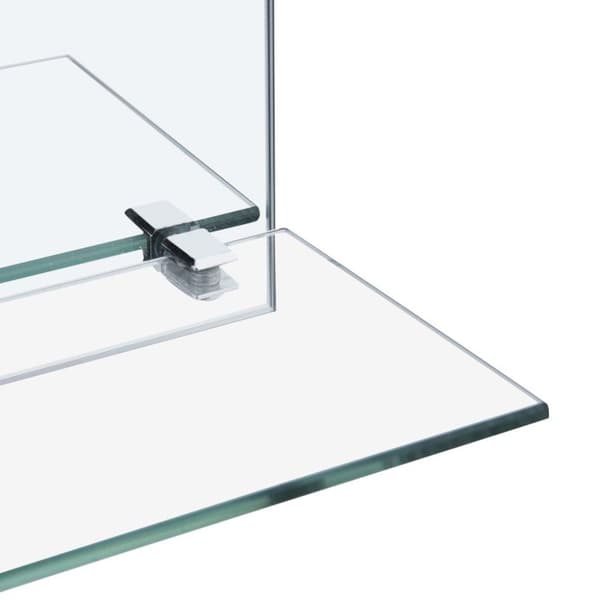 vidaXL Veggspeil med hylle 20x40 cm herdet glass