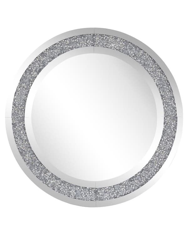 Seinäpeili hopea pyöreä 70 cm ripustettava ylellinen glamour moderni tyyli