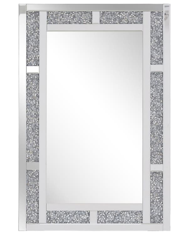 Peili hopea 60 x 90 cm suorakulmainen ripustettava ylellinen glamour moderni tyyli