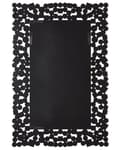 Miniatyrbild 6 av 6: Väggmonterad Hängande Spegel Silver Rektangulär 60 x 90 cm Modern Glamour Vardagsrum Sovrum Dekoration