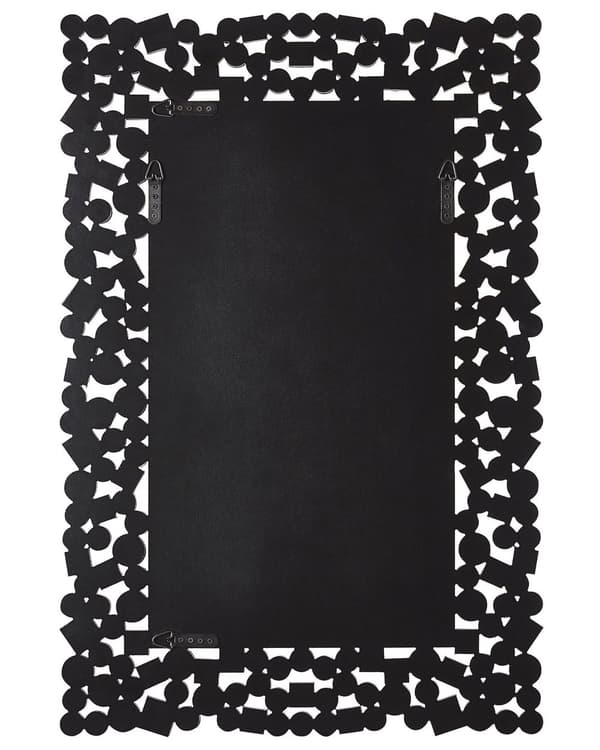 Vægmonteret Hængespejl Sølv Rektangulært 60 x 90 cm Moderne Glamour Stue Soveværelsesdekoration