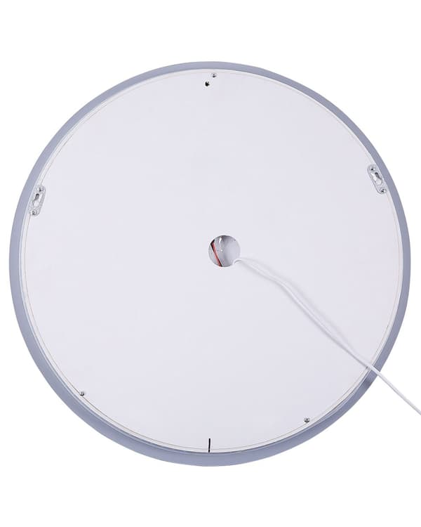 Väggspegel Rund Silver 60 cm LED Lampor Anti Dimma System Badrum Accessoarer