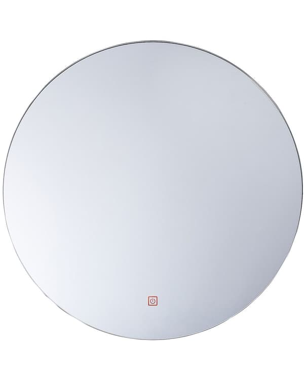 Väggspegel Rund Silver 60 cm LED Lampor Anti Dimma System Badrum Accessoarer