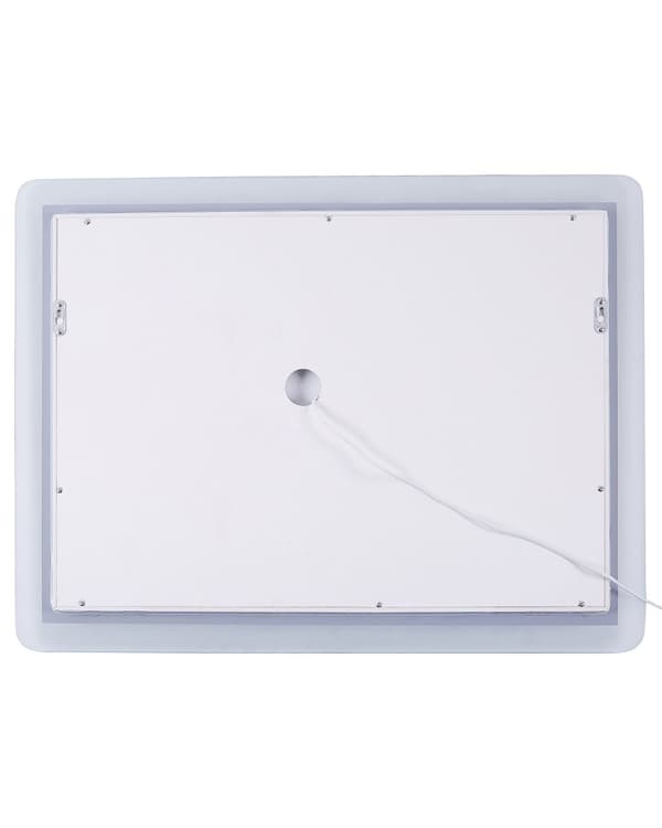 Väggspegel Silver LED Ljus Rektangulär 60 x 80 cm Upplyst Anti Dimma System