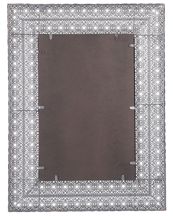 Vægmonteret hængespejl Guld 69 x 90 cm Rektangulær dekorativ ramme Hjemmetilbehør Accentstykke