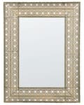 Miniatyrbild 1 av 5: Väggmonterad hängande spegel guld 69 x 90 cm Rektangulär dekorativ ram Heminredning Accessoar Accent