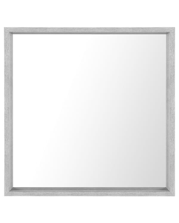 Peili harmaa synteettinen materiaali lasi 50 x 50 cm koukuilla neliö moderni skandinaavinen tyyli