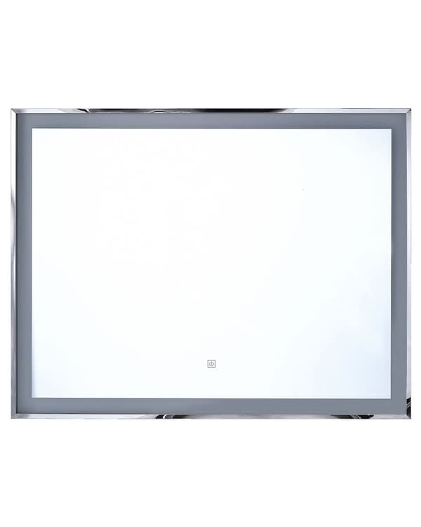 Seinäpeili kylpyhuoneeseen LED-valo 90 x 70 cm suorakulmio huurteenesto moderni tyyli