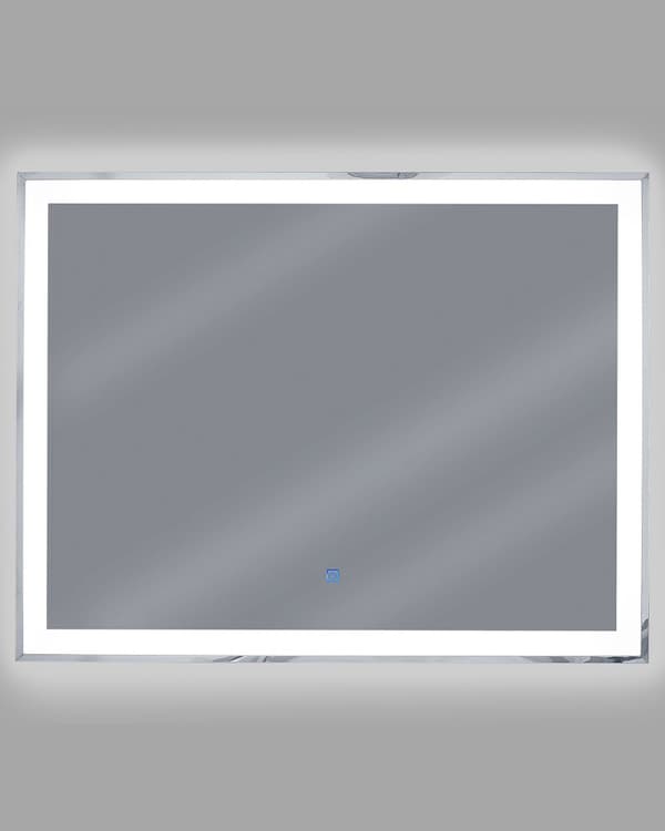 Väggmonterad Hängande LED Spegel 90 x 70 cm Rektangulär Modern Badrum Glamour Smink
