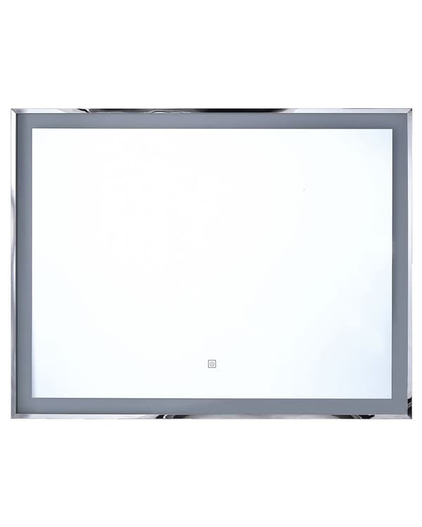 Väggmonterad Hängande LED Spegel 90 x 70 cm Rektangulär Modern Badrum Glamour Smink