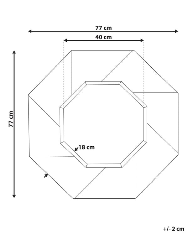 Spegel Mörkträ med Blå Åttkantig Ram av MDF-trä 77 x 77 cm Handgjord Dekorativ Rustik