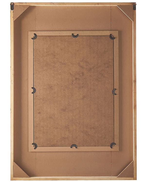 Vægspejl Flerfarvet Massivt Træramme Rektangulært 63 x 90 cm Håndlavet Boho Moderne Stil