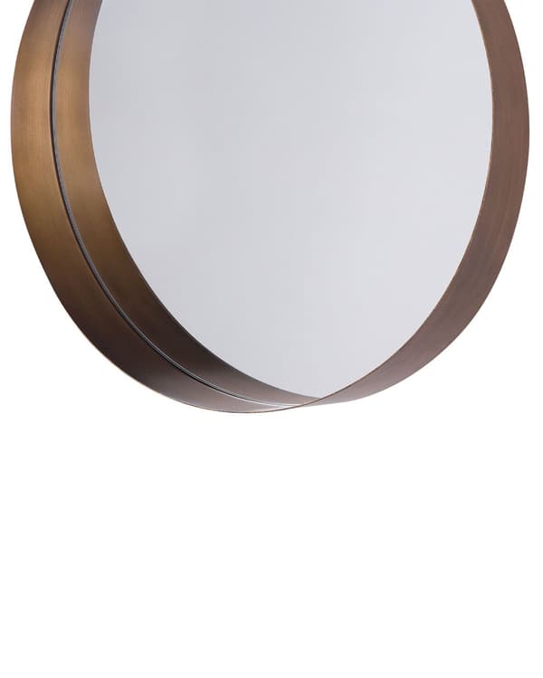 Spegel Koppar Färg 40 cm Rund Dekorativ Väggspegel Minimalistisk