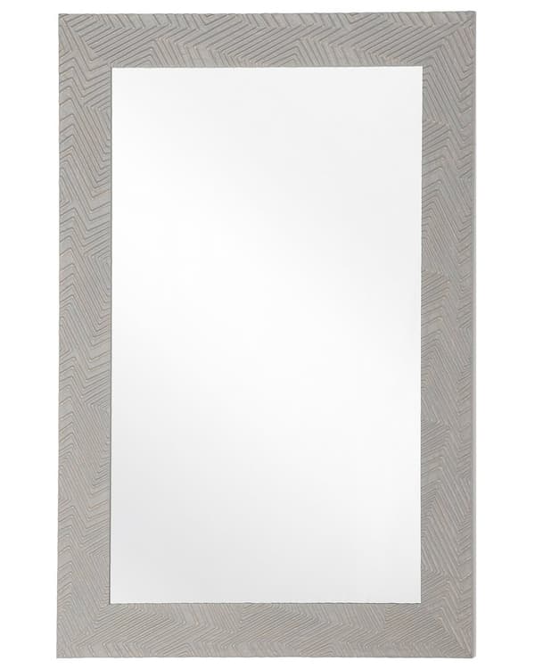 Væghængende Spejl Grå 60 x 91 cm Matt Finish Tyk Ramme