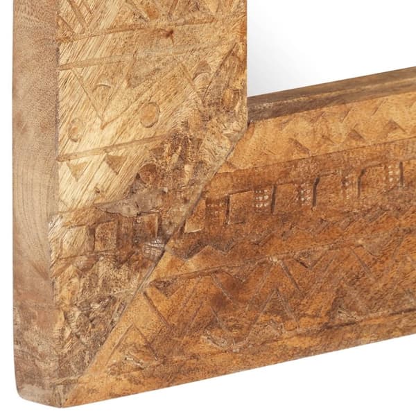 vidaXL Handsnidad spegel 110x50x2,5 cm massivt mangoträ
