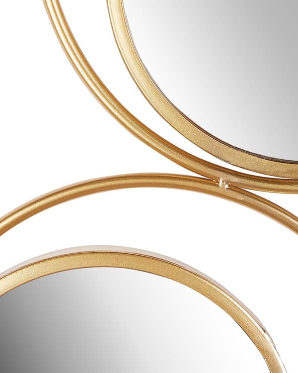 Modern Väggspegel Guld Metall 4 Delar 50 x 80 cm Dekorativ Accentstycke