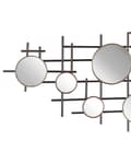 Miniatyrbild 5 av 5: Väggspegel Svart med Guld Metall 10 Delar Dekoration 113 x 55 cm Accentstycke Modern Samtida Glam Design