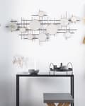 Miniatyrbild 2 av 5: Väggspegel Svart med Guld Metall 10 Delar Dekoration 113 x 55 cm Accentstycke Modern Samtida Glam Design